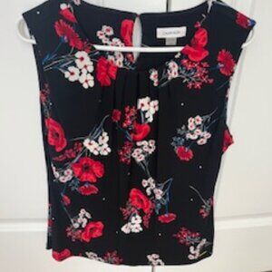 Calvin Klein Black and Red Top